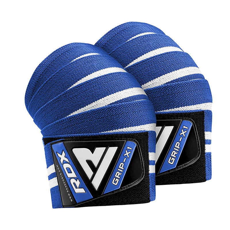 RDX K4 Weightlifting Knee Wraps #color_blue