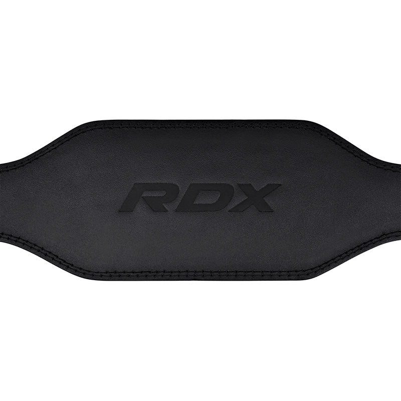 RDX 6R 6 Inch Leather Black Gym Belt#color_black
