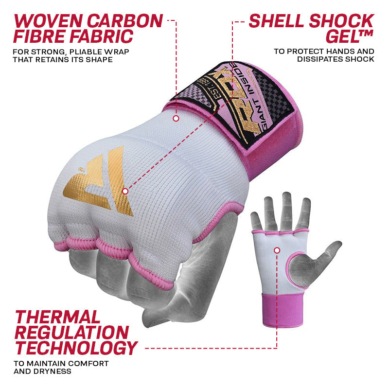 RDX SP Boxing Inner Gloves with Pink Strap