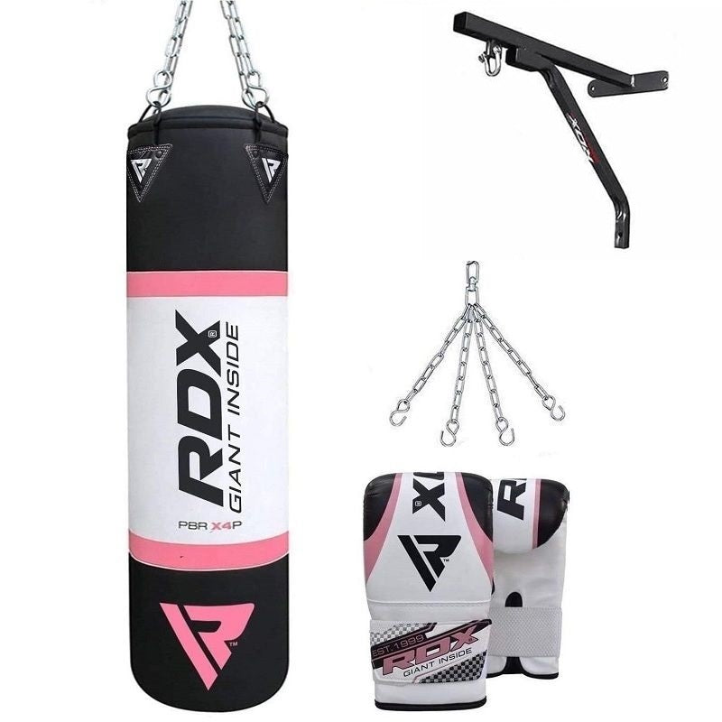 RDX X4 Punch Bag with Gloves & Wall Bracket